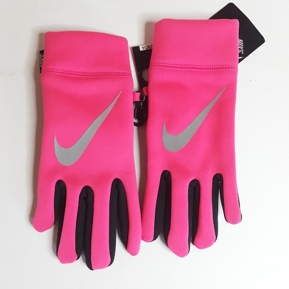 Nike Tech Gloves For Touch Screen Devices Girls Size 7/16 Pink NWT - Picture 3 of 5